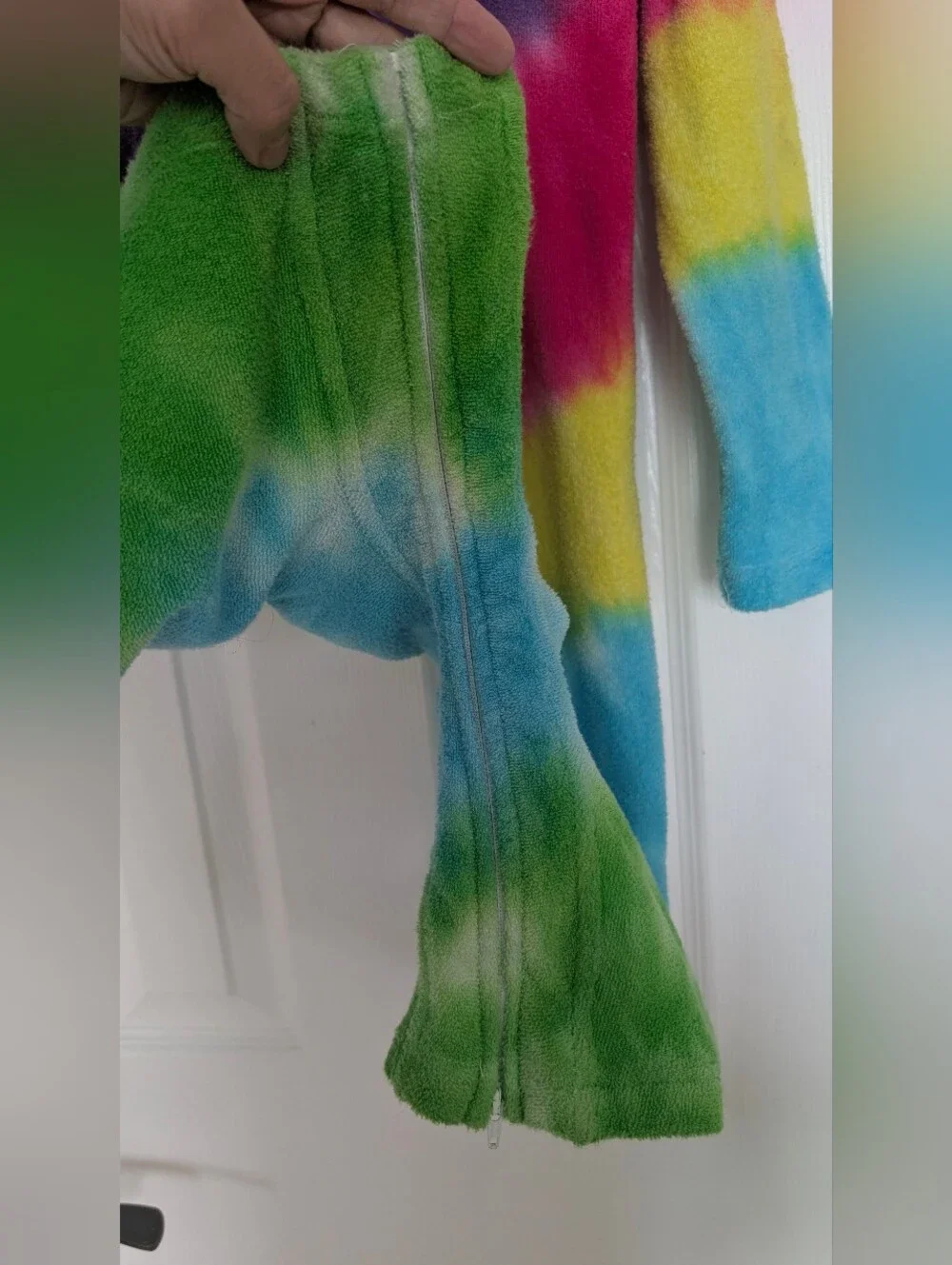 Kids Tie-Dye Hooded One-Piece Towel Club Romper - Multicolor